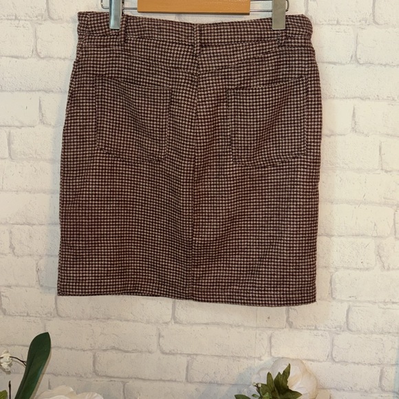 Cupcakes and Cashmere Wool Blend Skirt Size 2 Houndstooth - Picture 9 of 11